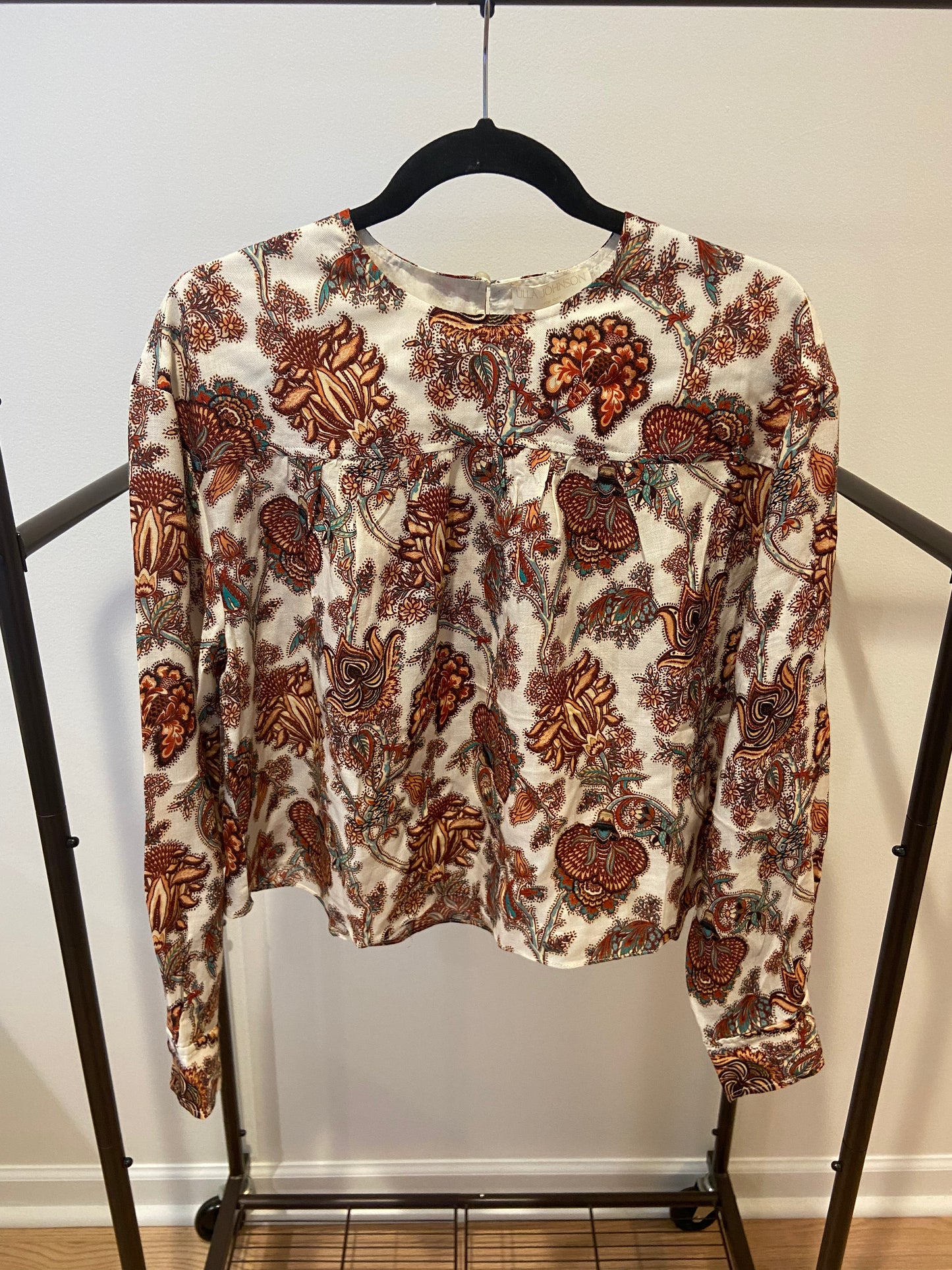 Ulla Johnson Esen Long Sleeve Blouse In Freesia In Brown size 2