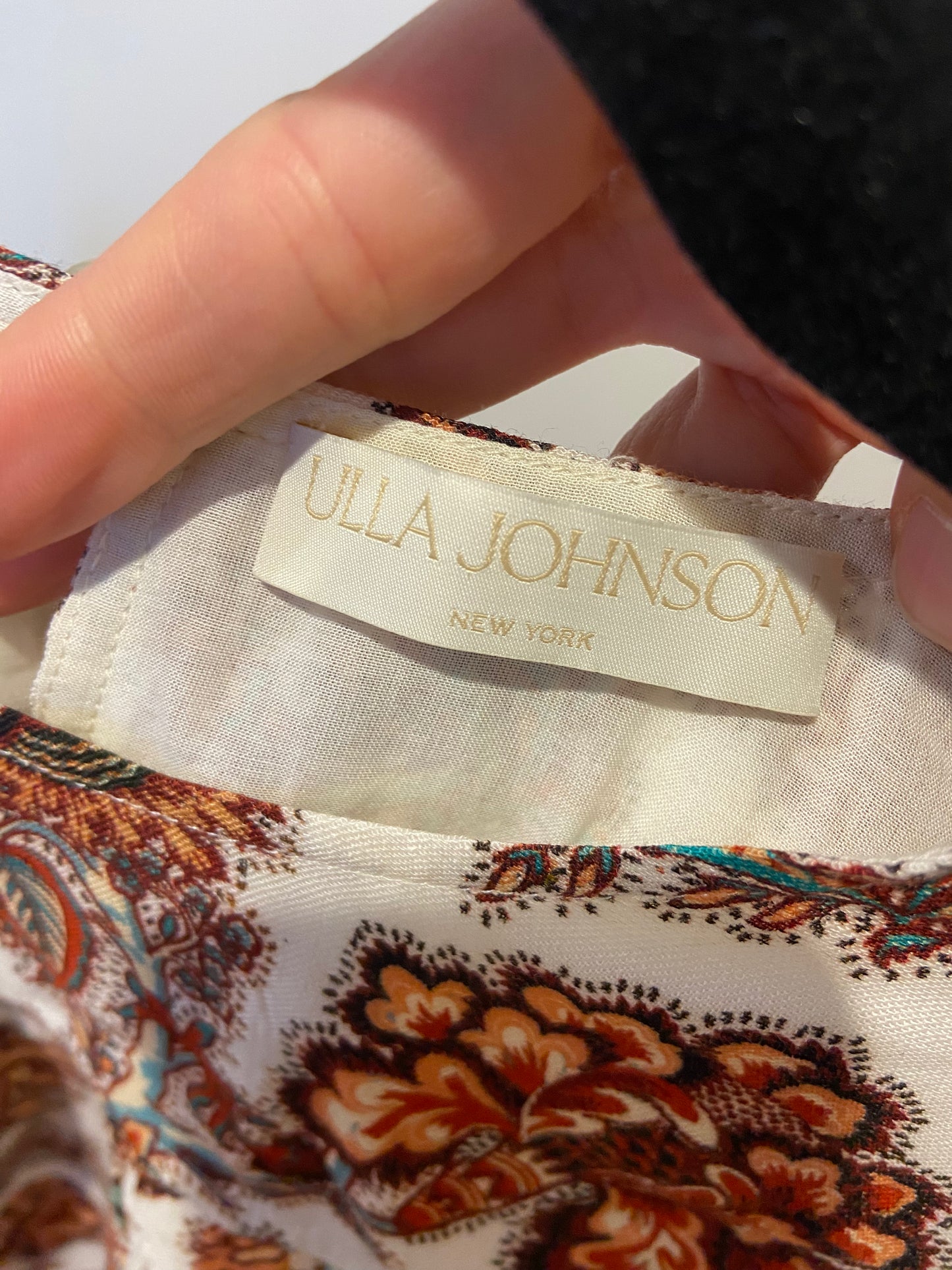 Ulla Johnson Esen Long Sleeve Blouse In Freesia In Brown size 2