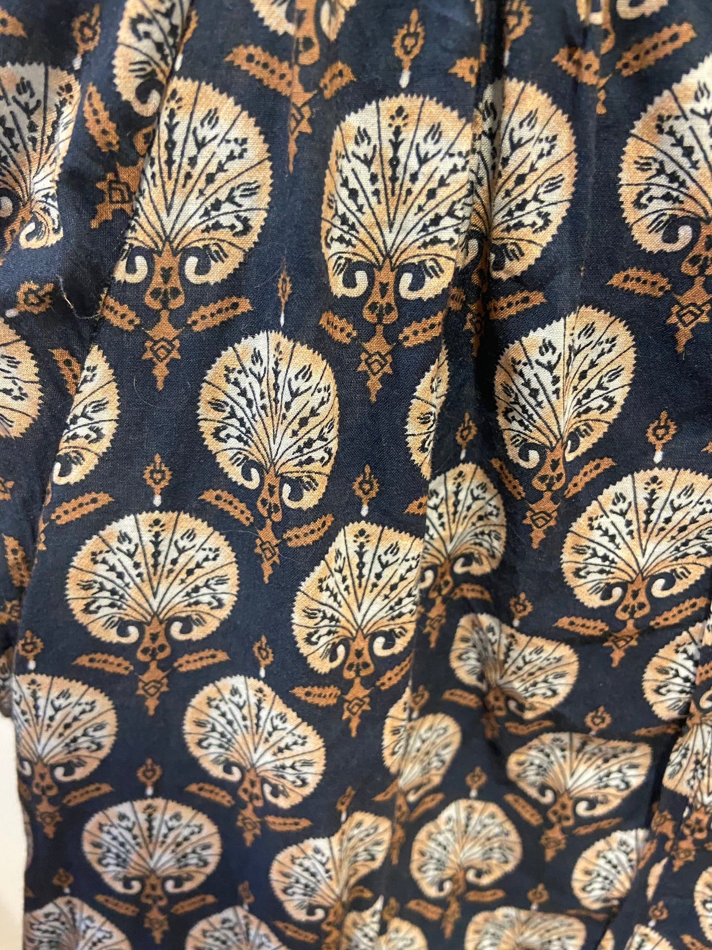 Anna Cate Blue Blockprint Mini Dress size L