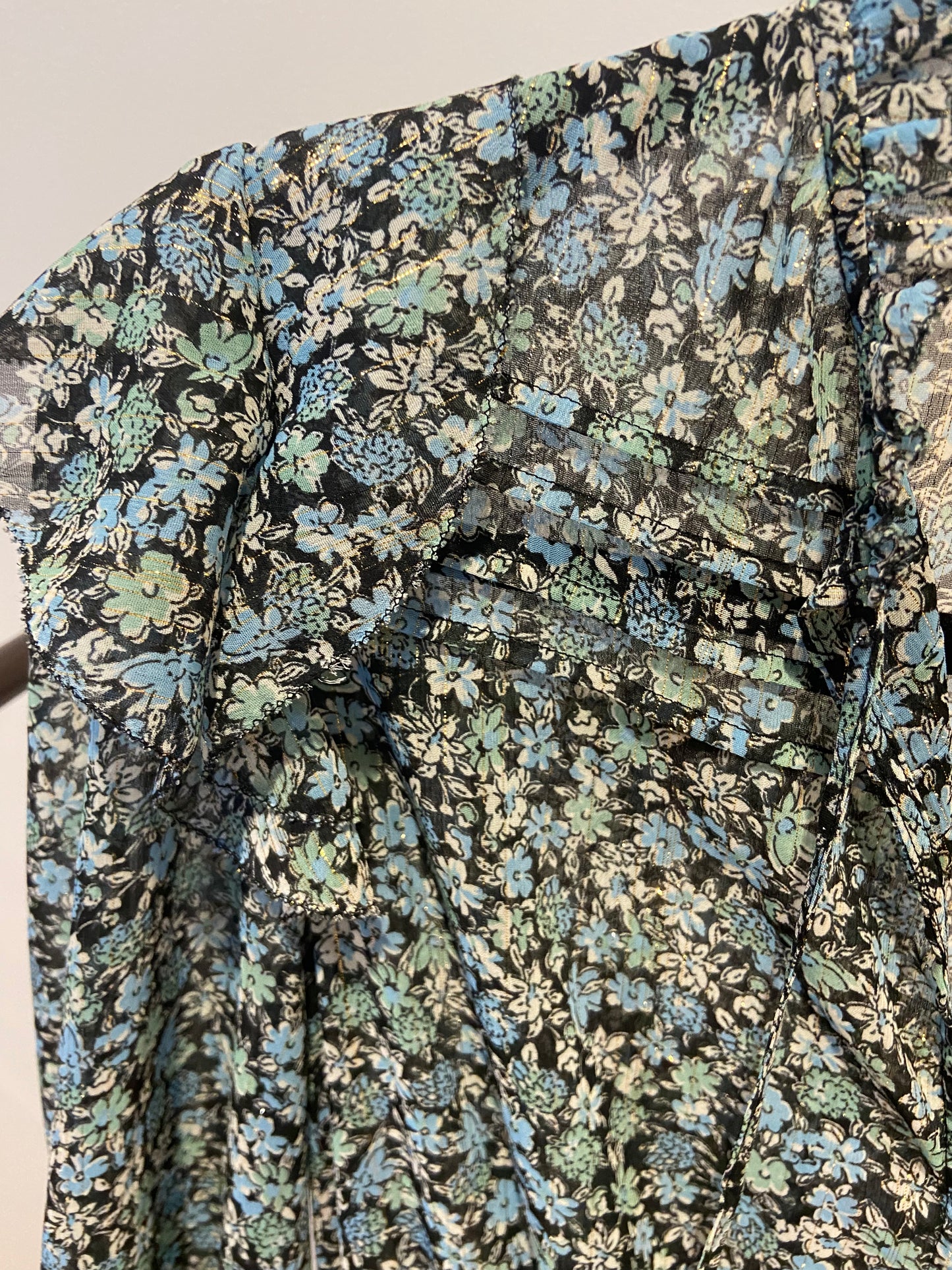 Maje Renaza Floral Print, Recycled Polyester Blend Midi Dress size S