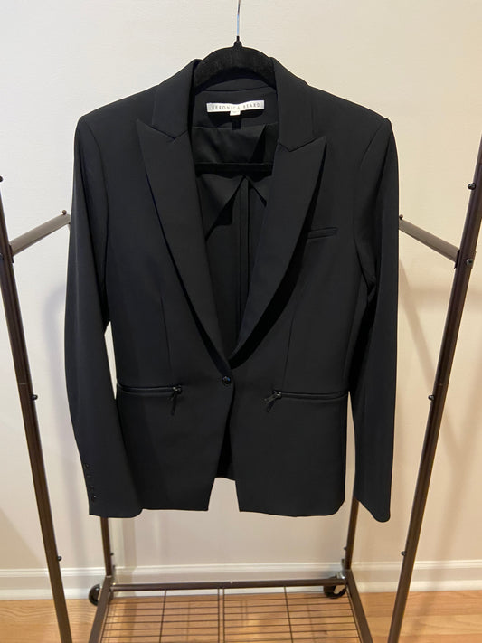 Veronica Bead Scuba Dicky Blazer Black size 6