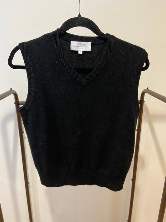 La Ligne Cashmere Liam Black Vest size S