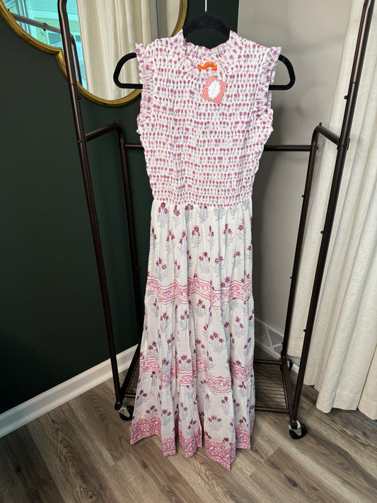 Oliphant Smocked Midi Dress size XXS