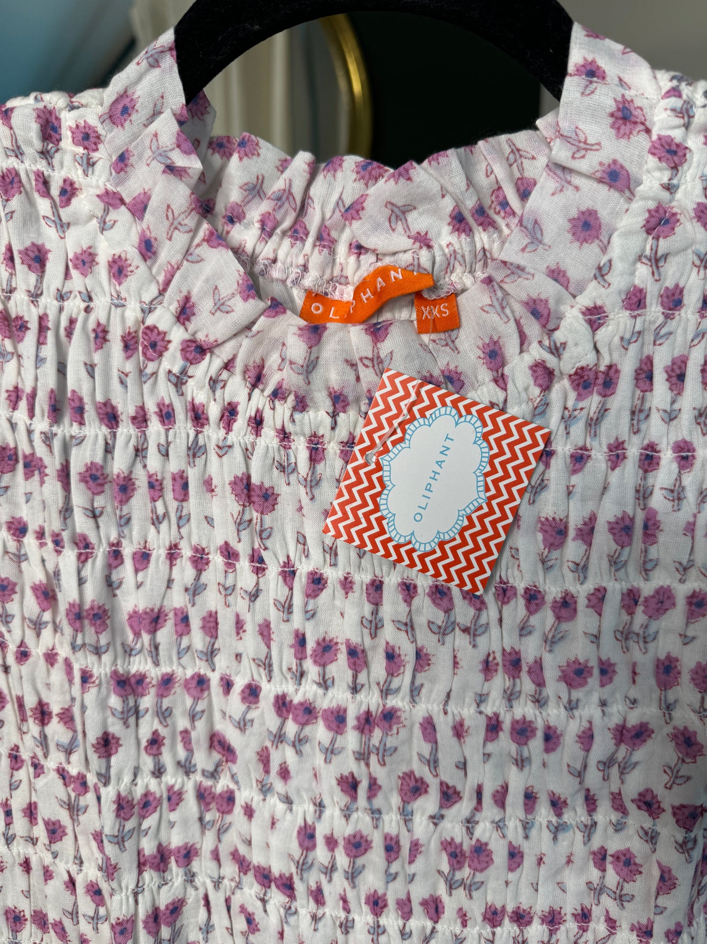 Oliphant Smocked Midi Dress size XXS