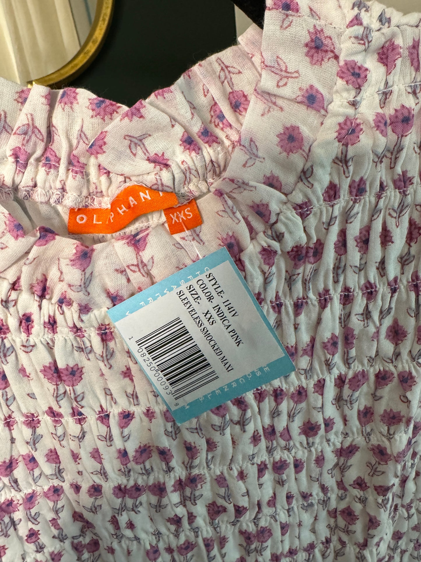 Oliphant Smocked Midi Dress size XXS