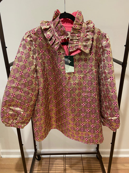 Tuckernuck Champagne Dreams Bouvier Blouse size XL