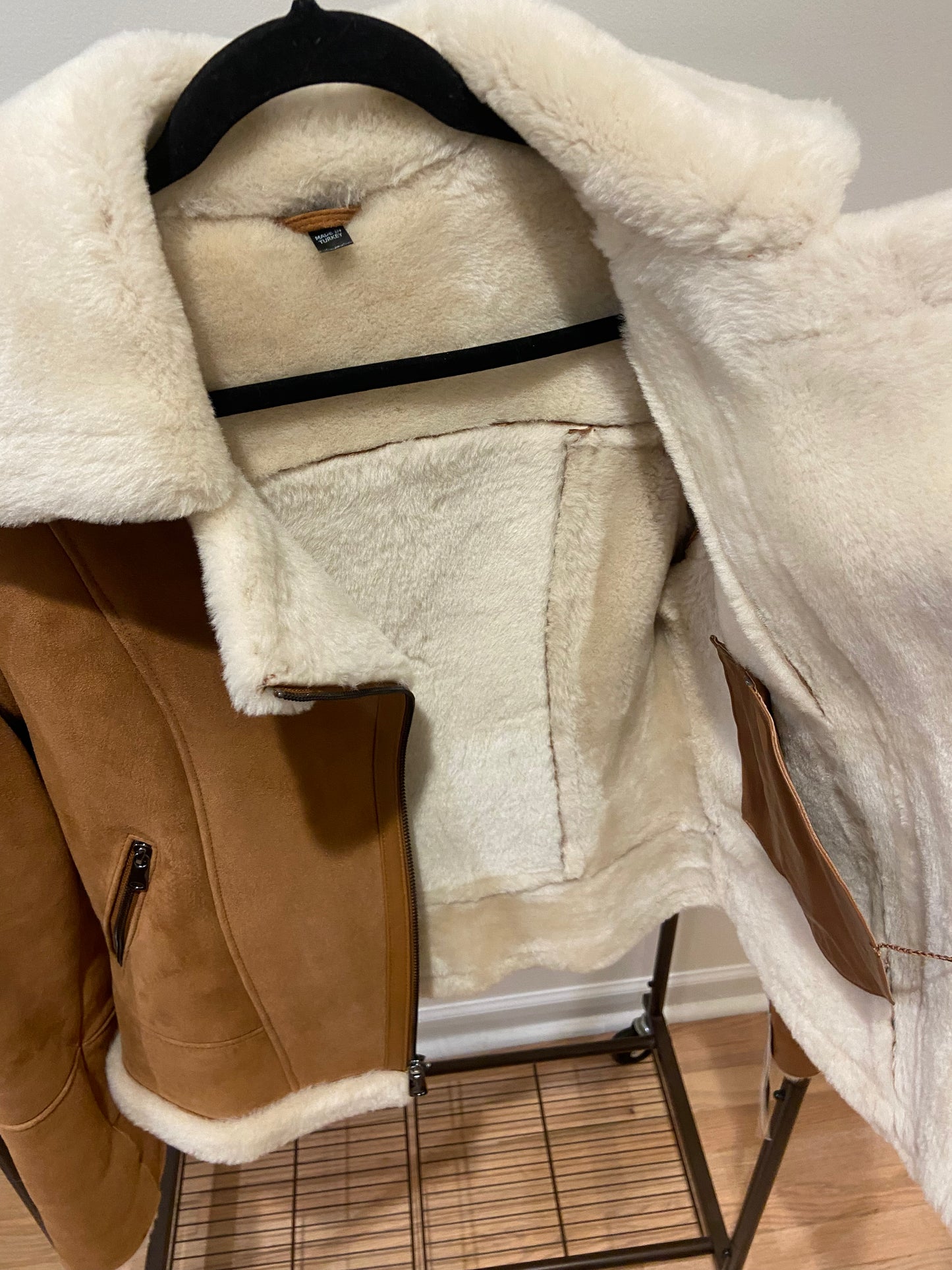 Overland Sonia Sheepskin Moto Jacket size S