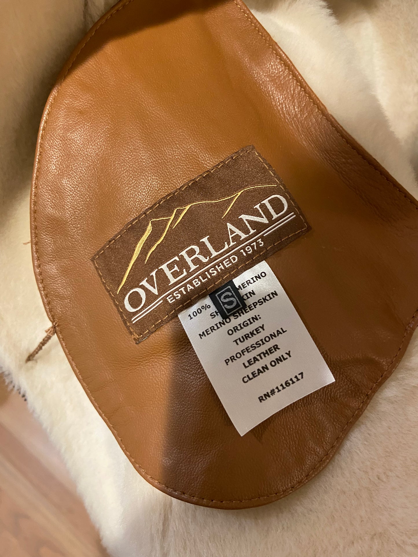 Overland Sonia Sheepskin Moto Jacket size S