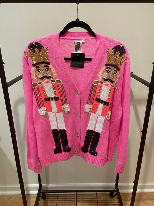 Queen of Sparkles Pink Nutcracker Cardigan size M