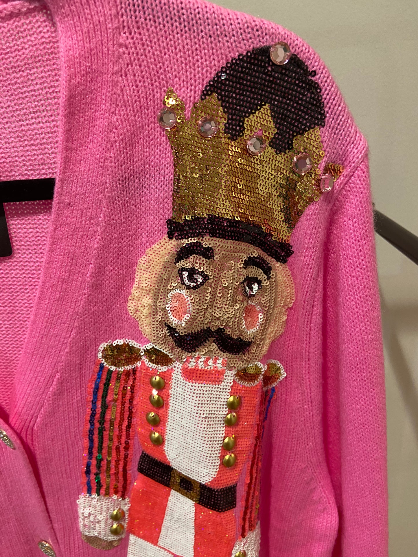 Queen of Sparkles Pink Nutcracker Cardigan size M