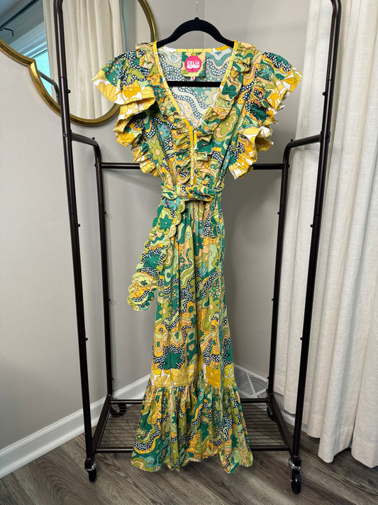 Celia B Sunflower Midi Dress size S