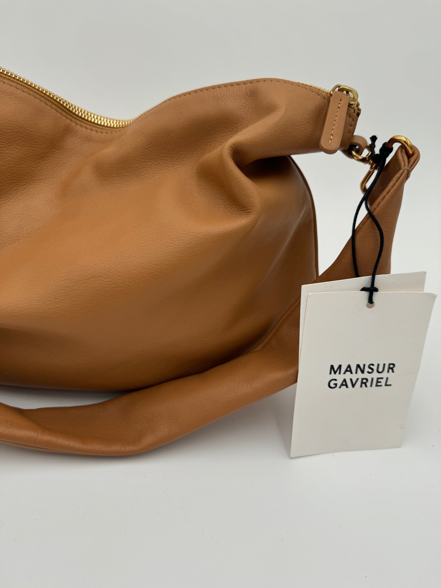 Mansur Gavriel Swing Leather Shoulder Bag Caramel