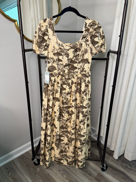 Hyacinth House Camilla Toile Midi Dress size XS