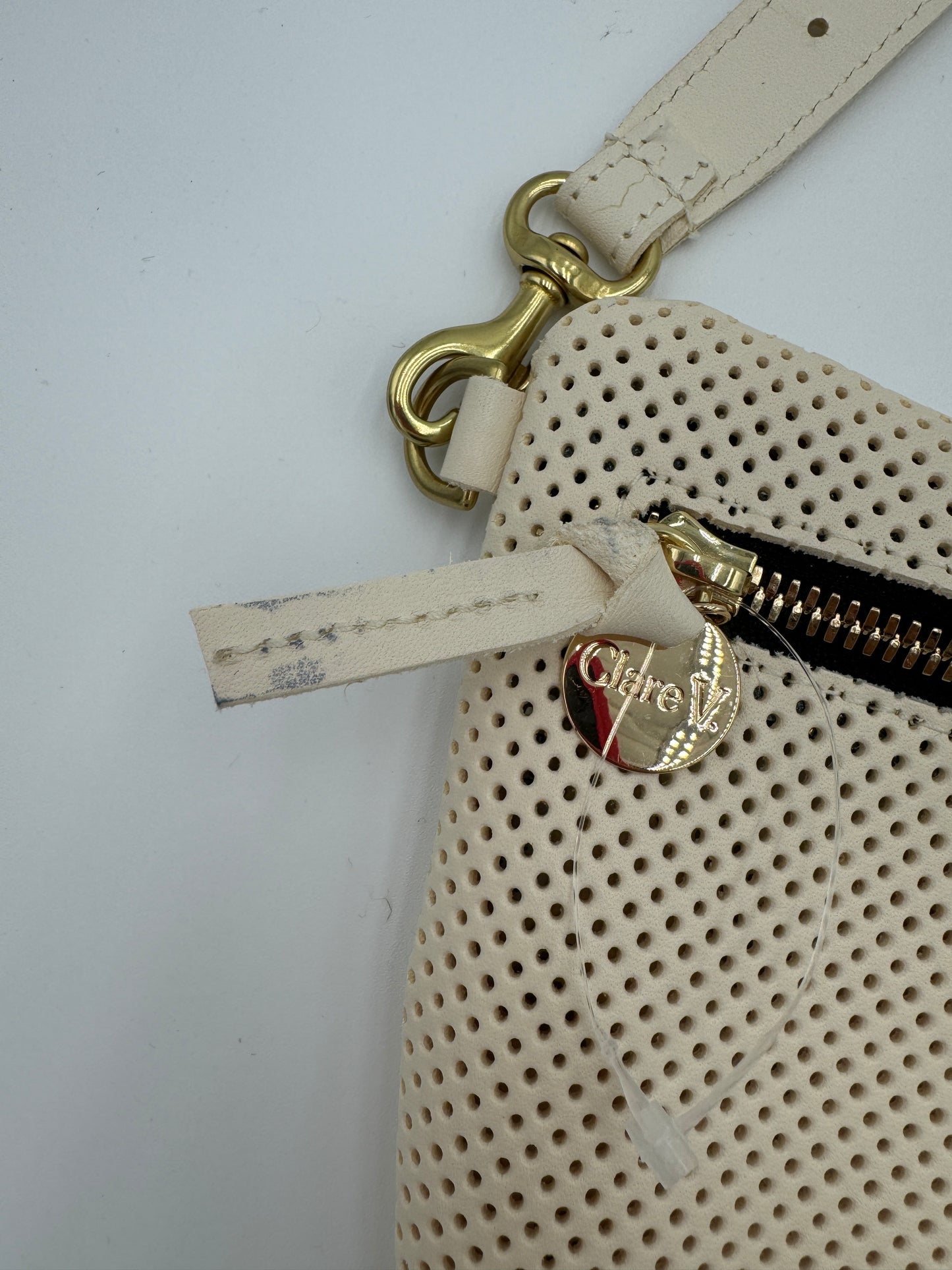 Clare V. Grande Fanny Cream Perforated