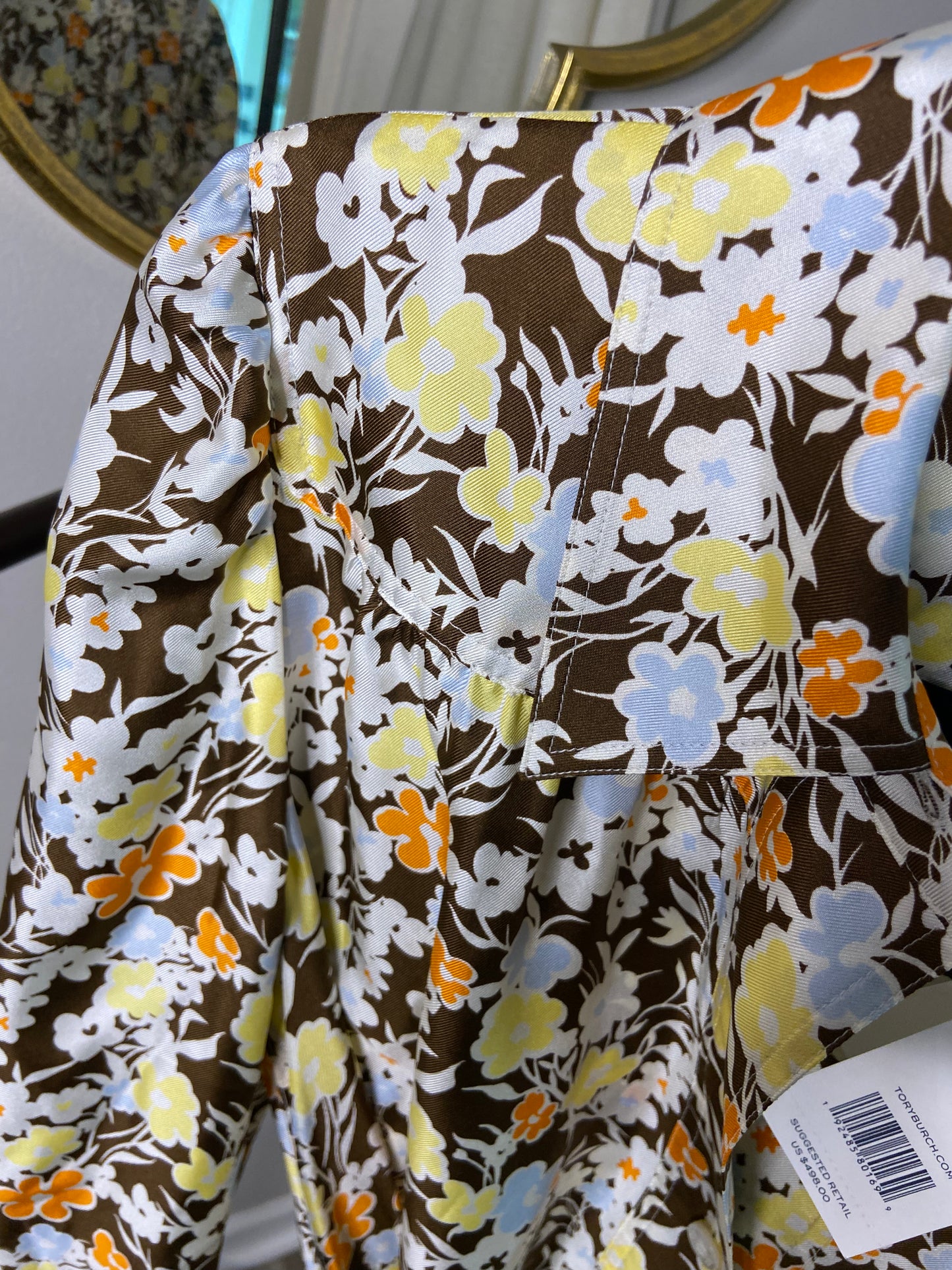 Tory Burch Artist Silk Midi Dress size 6