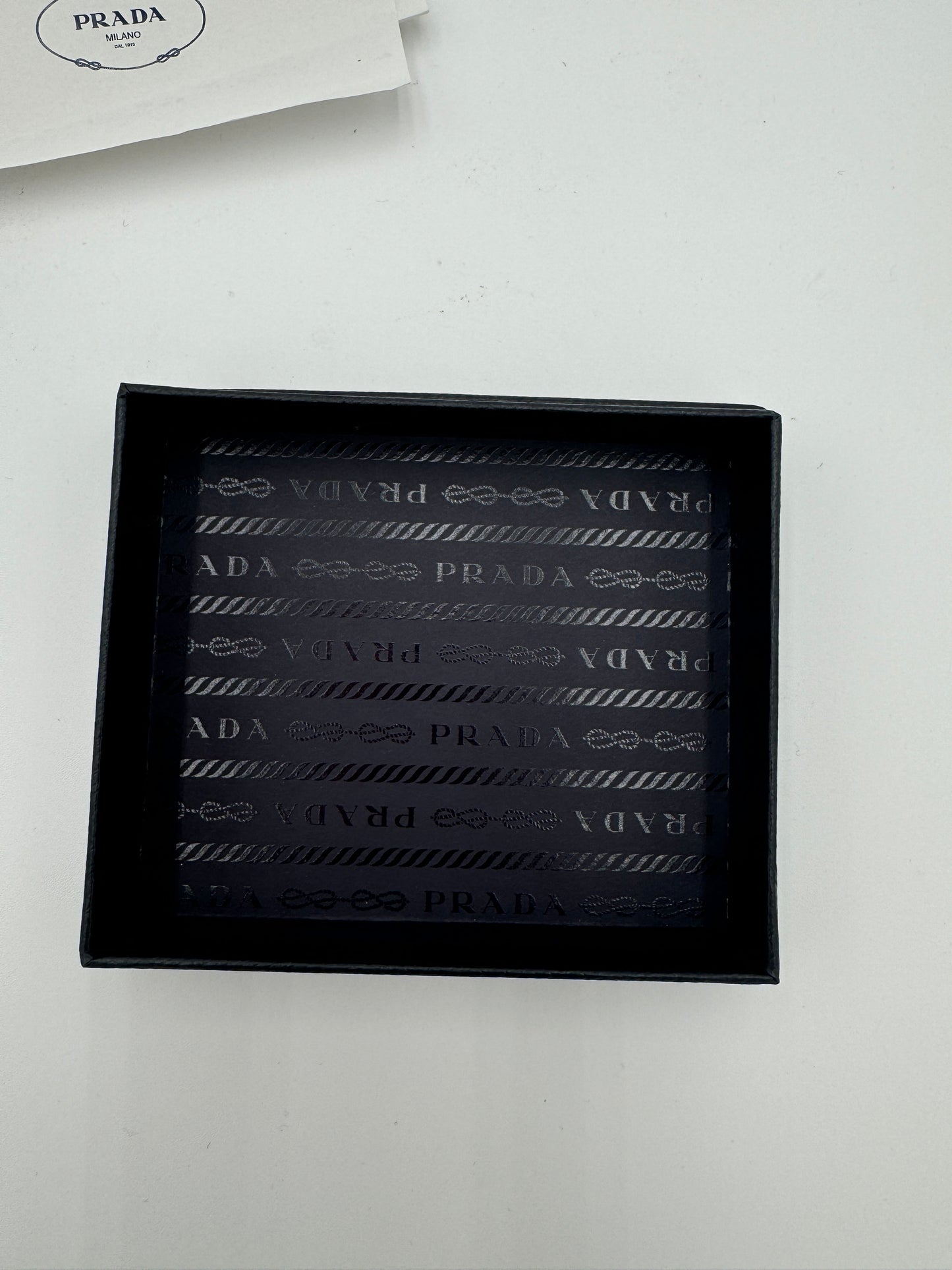 Prada Saffiano Leather and Nylon Card Holder