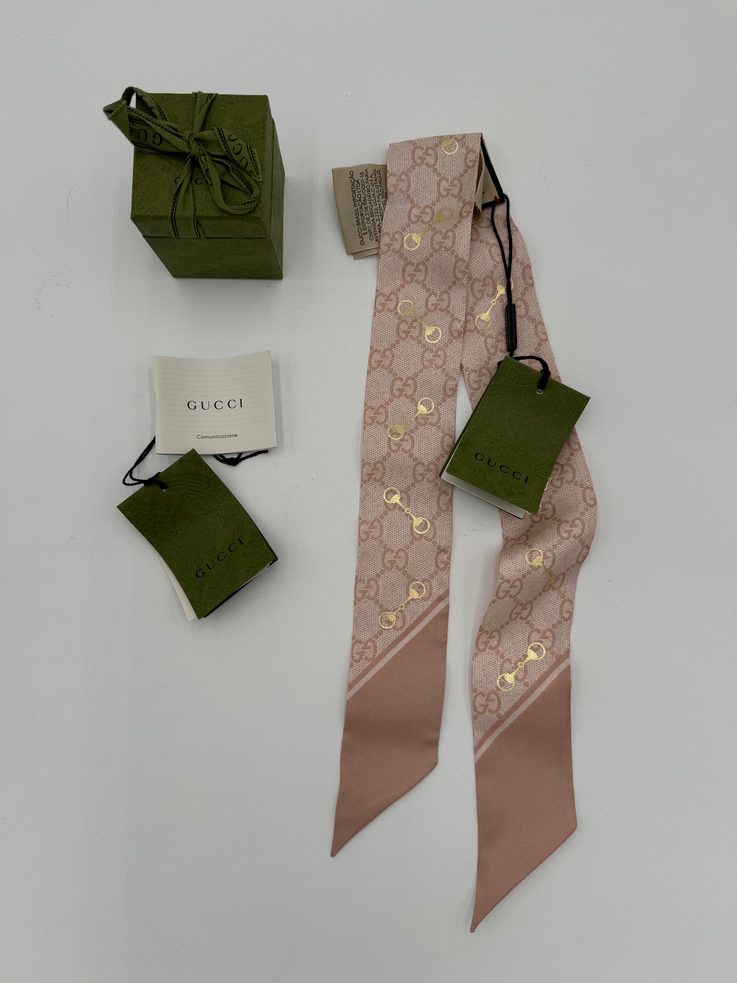 Gucci Silk Gold Horsebit Twilly