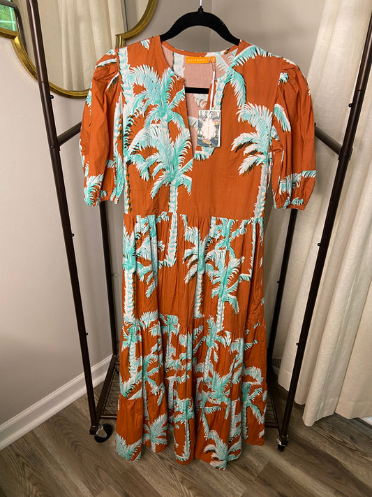 Oliphant Puff Sleeve Maxi Dress size XS