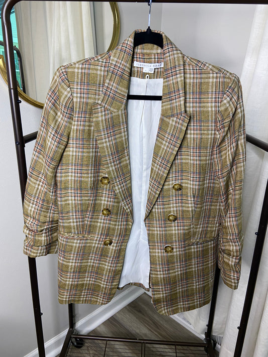 Veronica Beard Beacon Plaid Dickey Blazer Jacket size 12