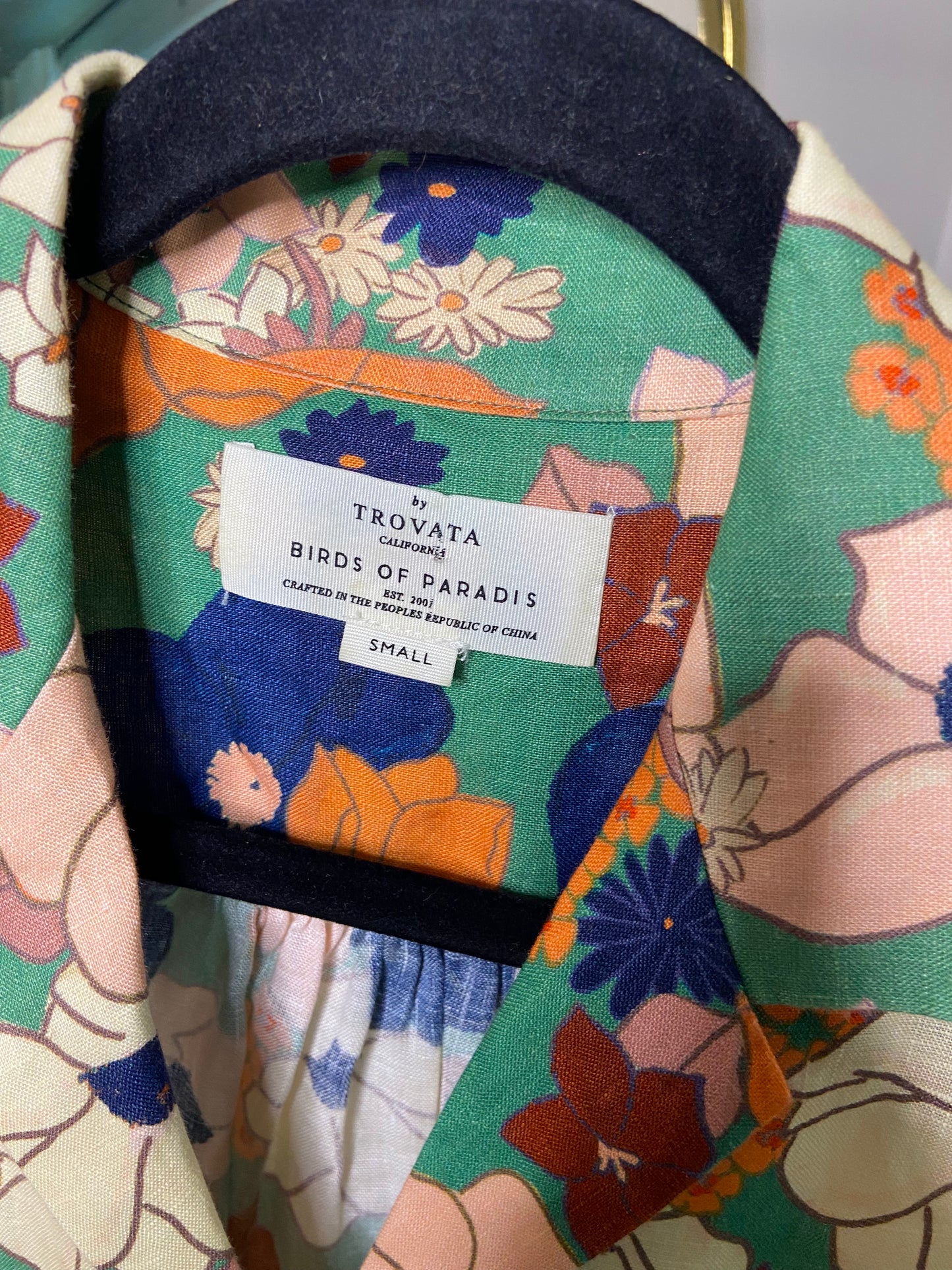 Trovata Margot Shirt and Flora Shorts Linen Set size XS/S