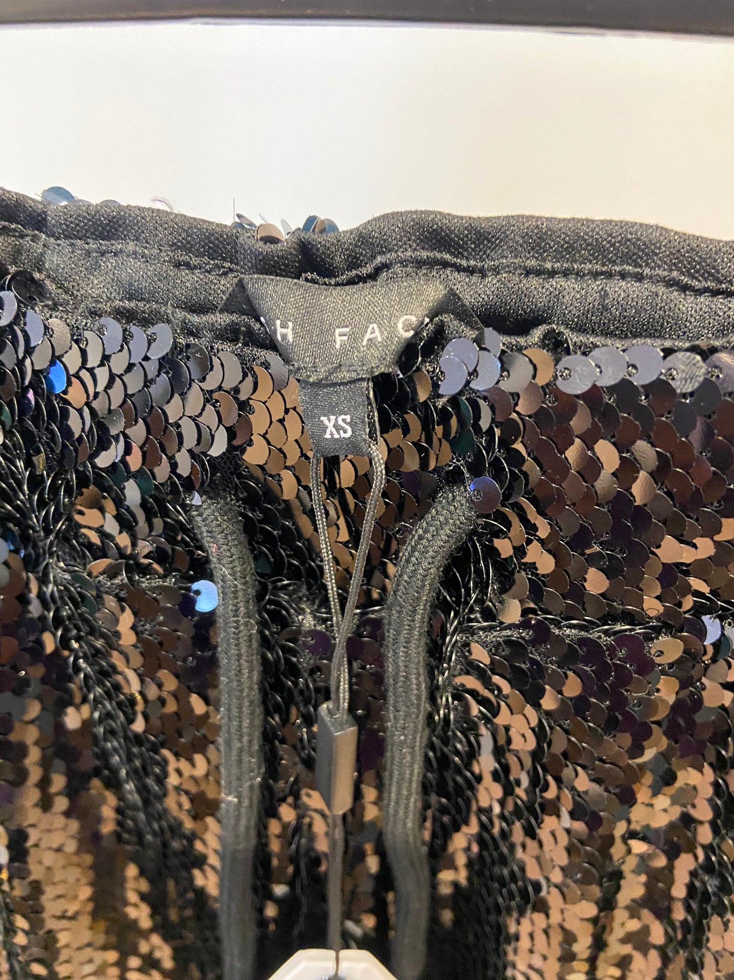 English Factory Black Sequin Joggers size XS