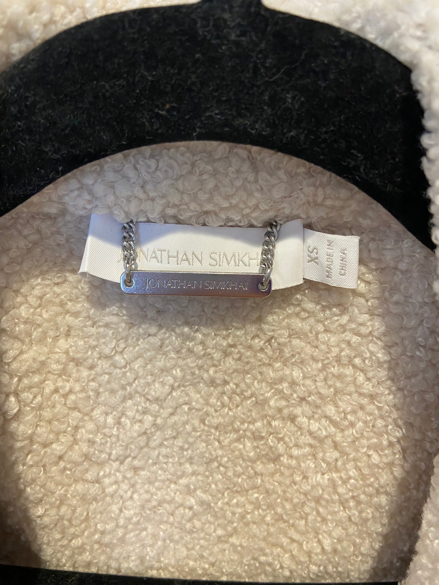 Simkhai Windsor Vegan Sherpa Biker Coat size XS