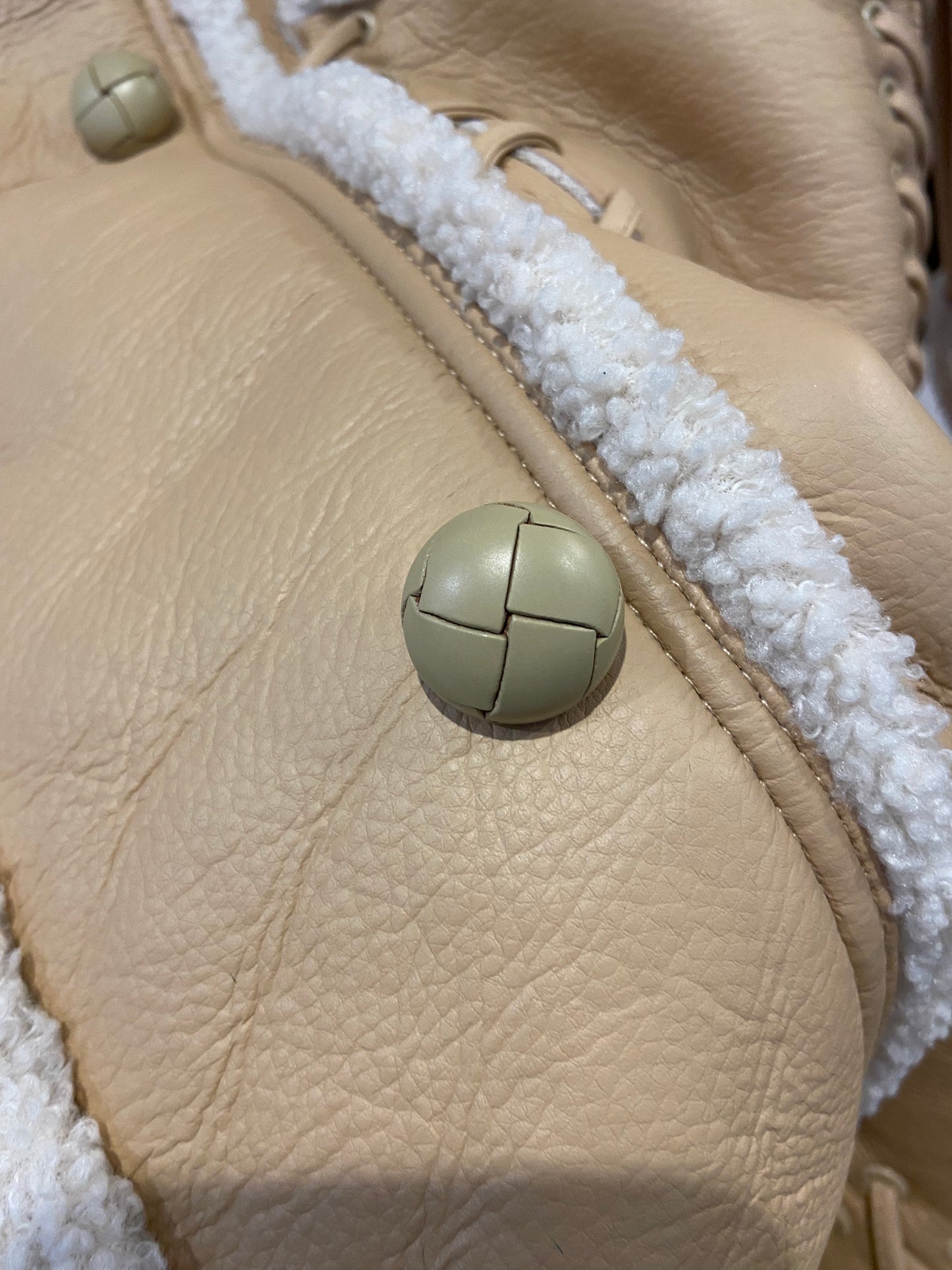 Simkhai Windsor Vegan Sherpa Biker Coat size XS