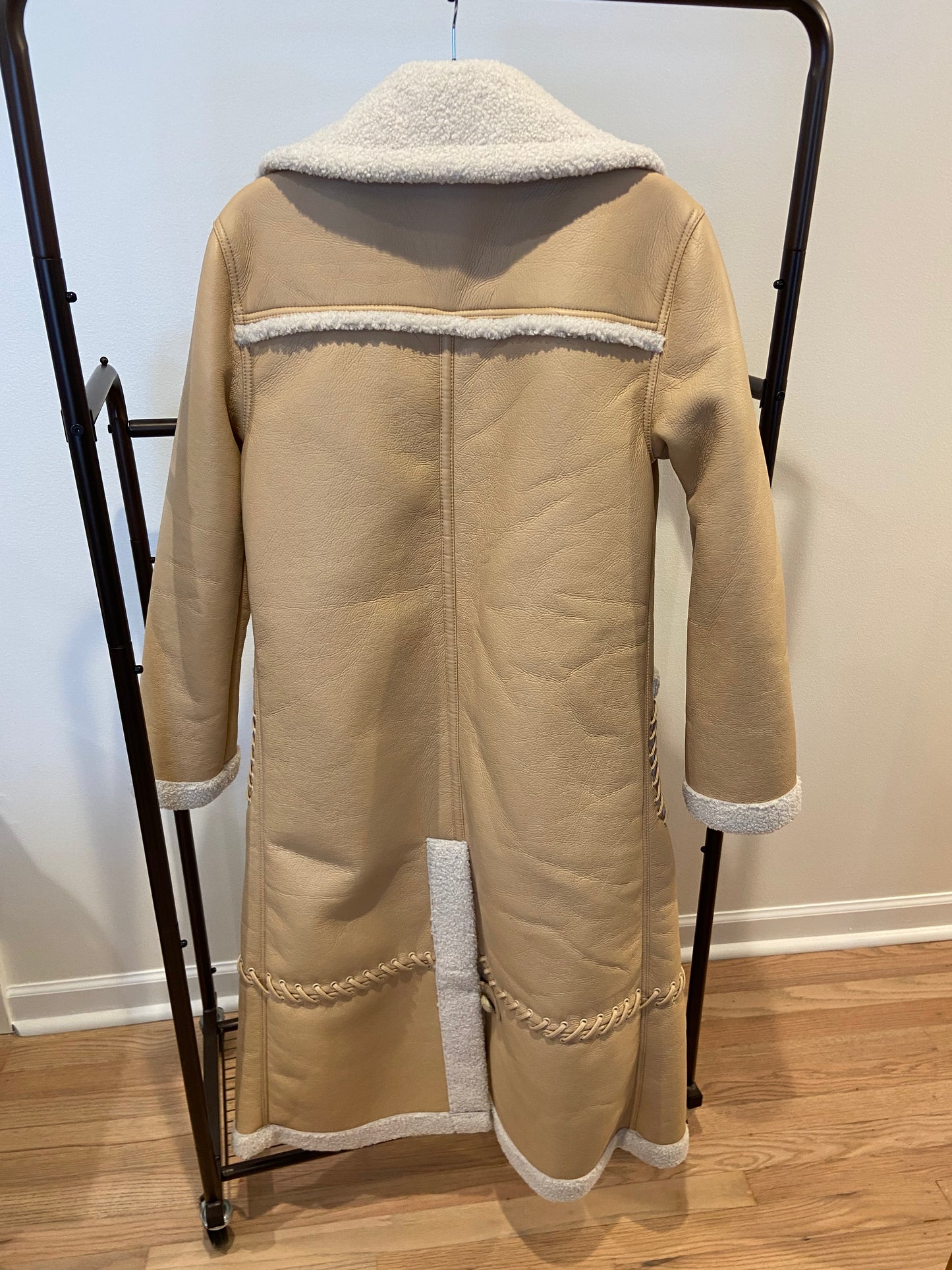 Simkhai Windsor Vegan Sherpa Biker Coat size XS