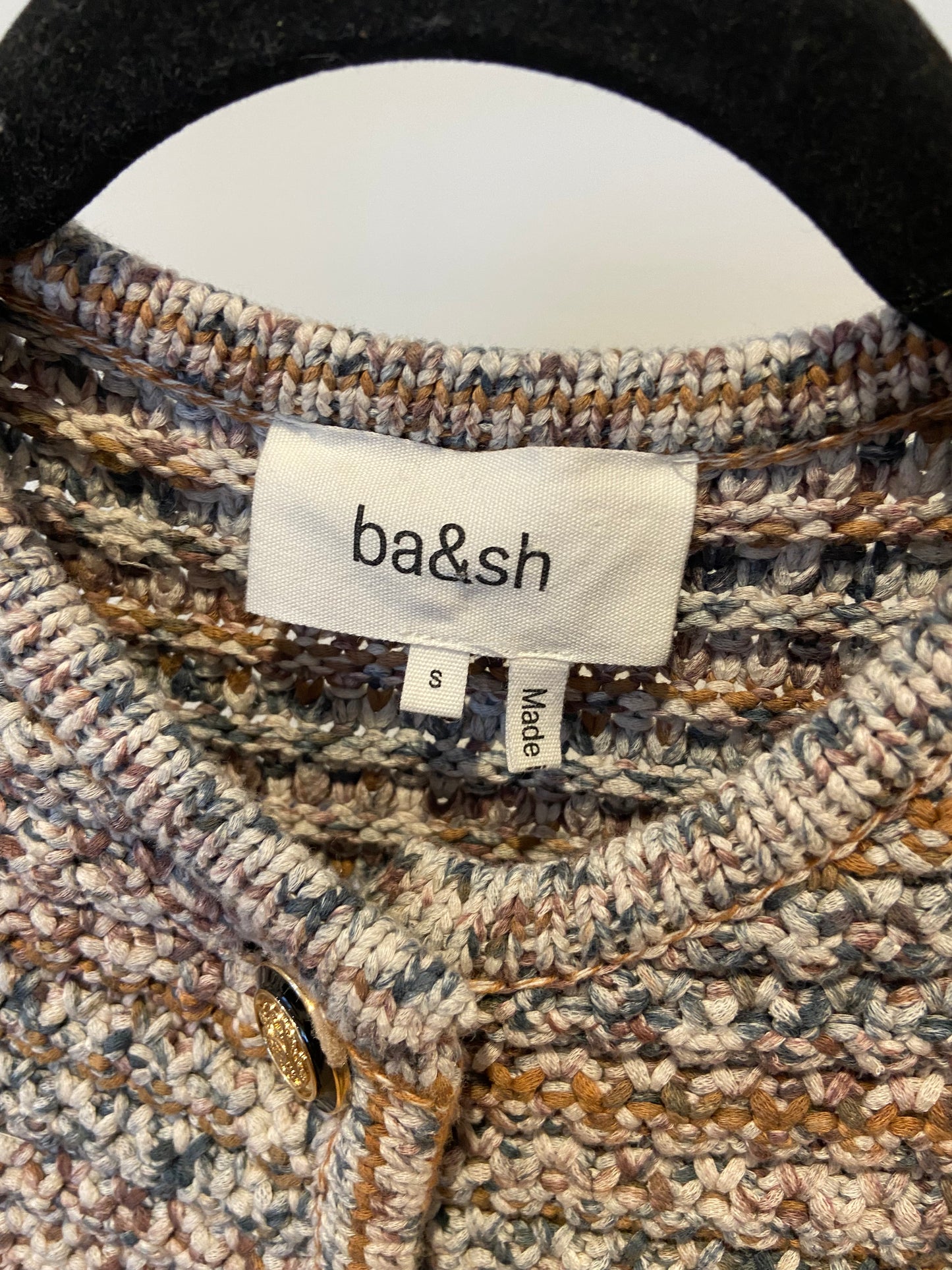Ba&sh Guspa Short Knit Cardigan size S