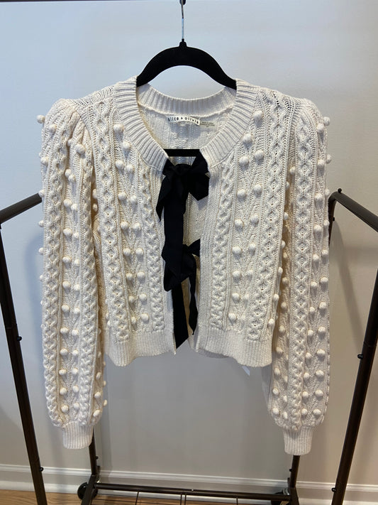 Alice and Olivia Kitty Bows Cardigan size S