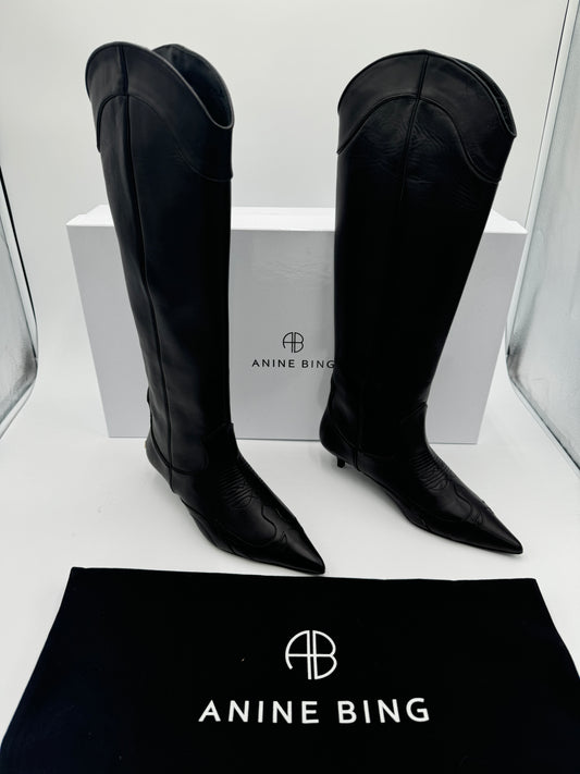 Anine Bing Tall Rae Leather Boots size 37