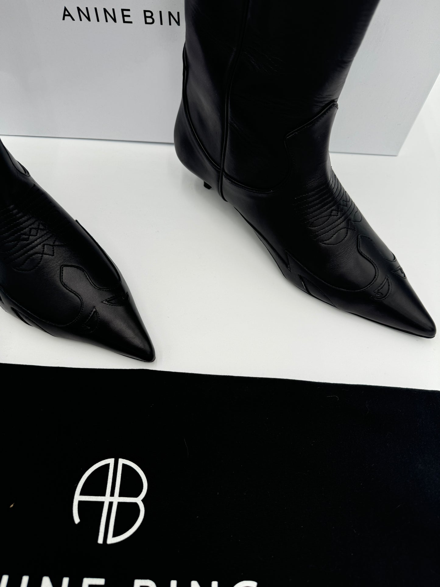 Anine Bing Tall Rae Leather Boots size 37