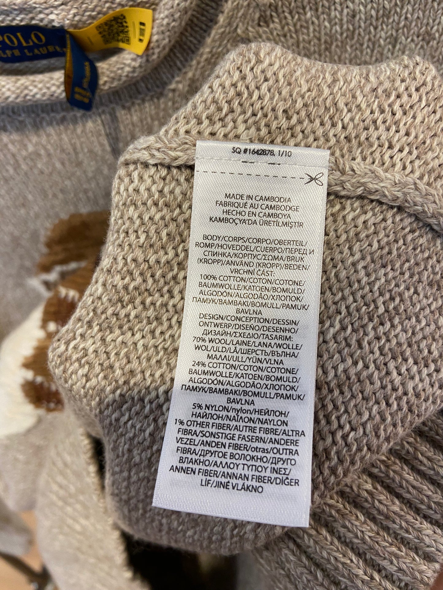 Polo Ralph Lauren Bear Sweater size XS