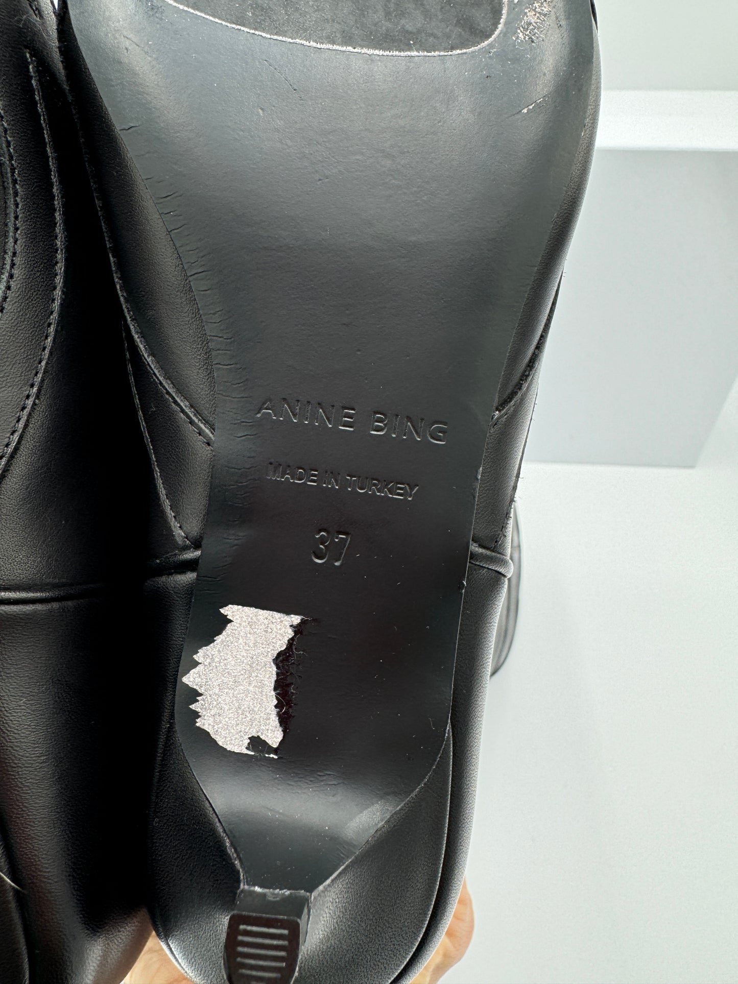Anine Bing Tall Rae Leather Boots size 37