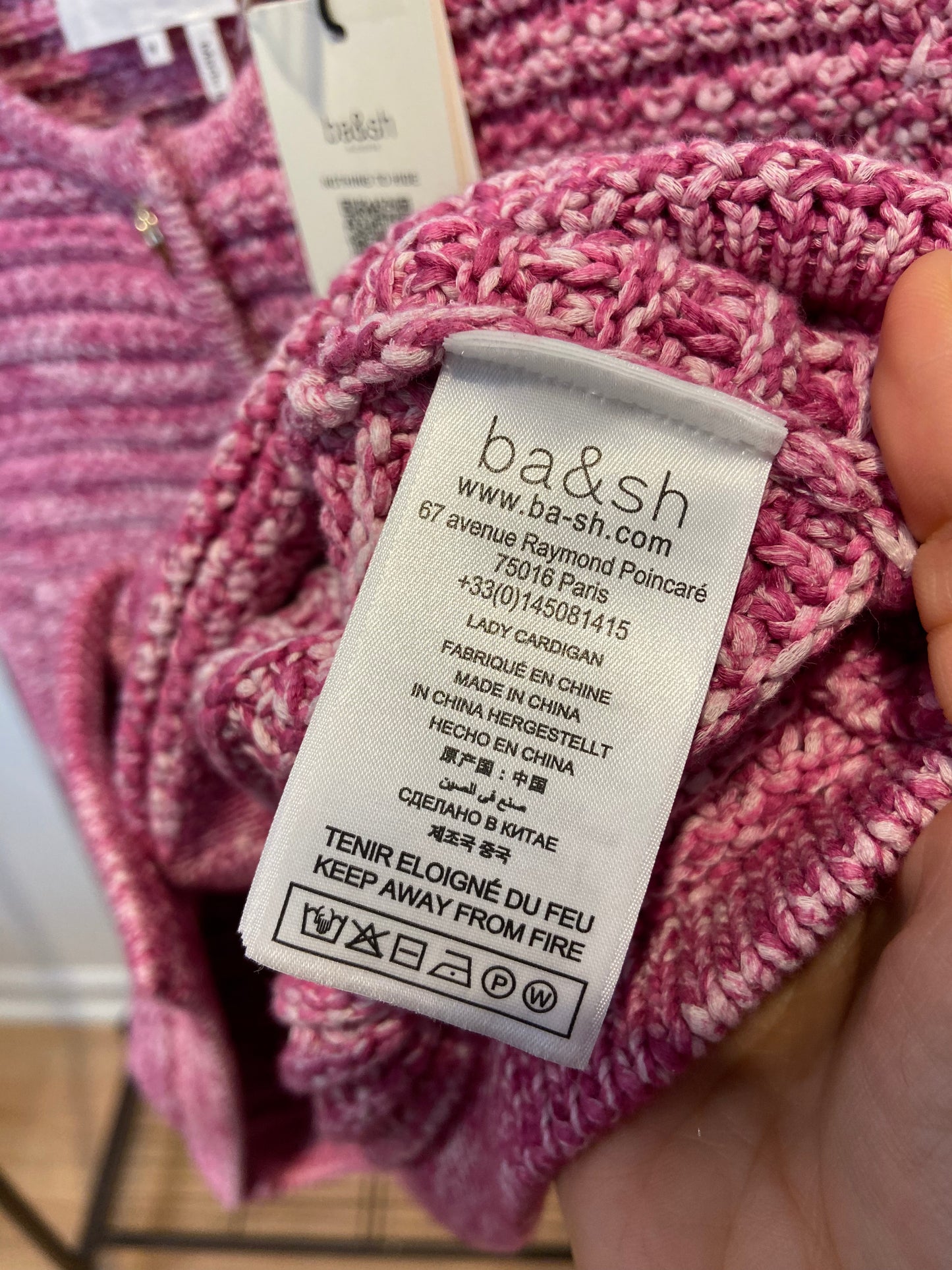 Ba&sh Guspa Knit Cardigan size M