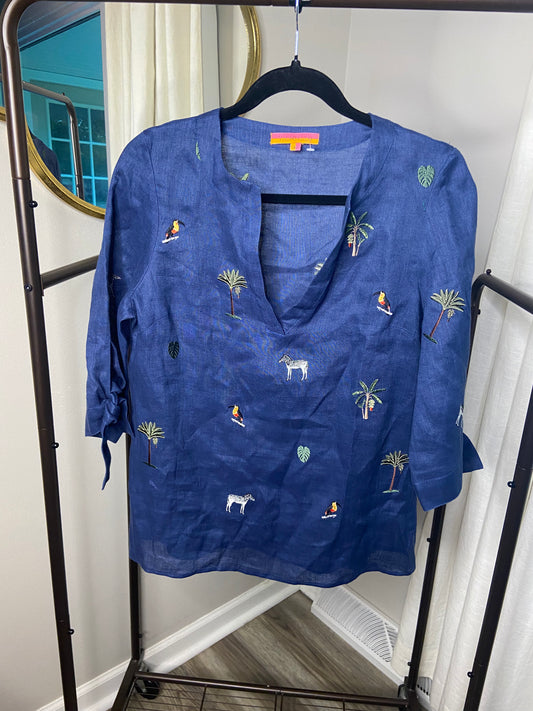 Vilagallo Safari Linen Blouse size US 6