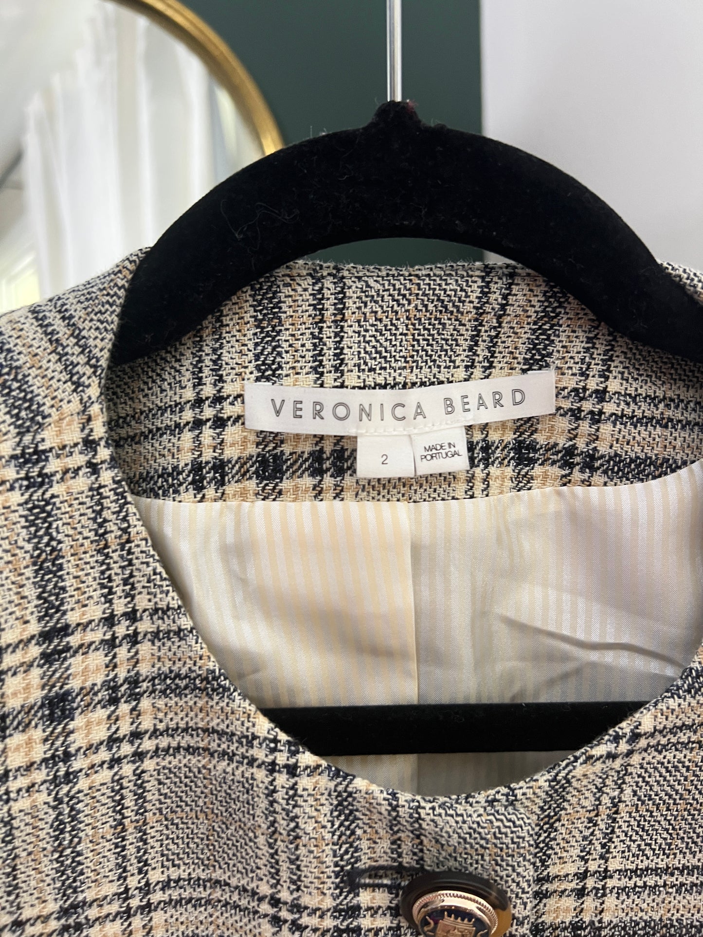 Veronica Beard Vohra Plaid Jacket size 2