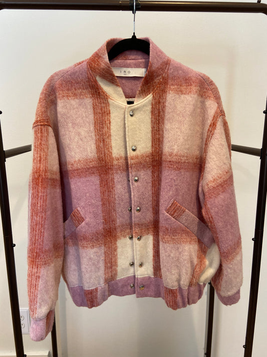 Iro Lahiana Jacket Mixed Light Pink Bomber size 6