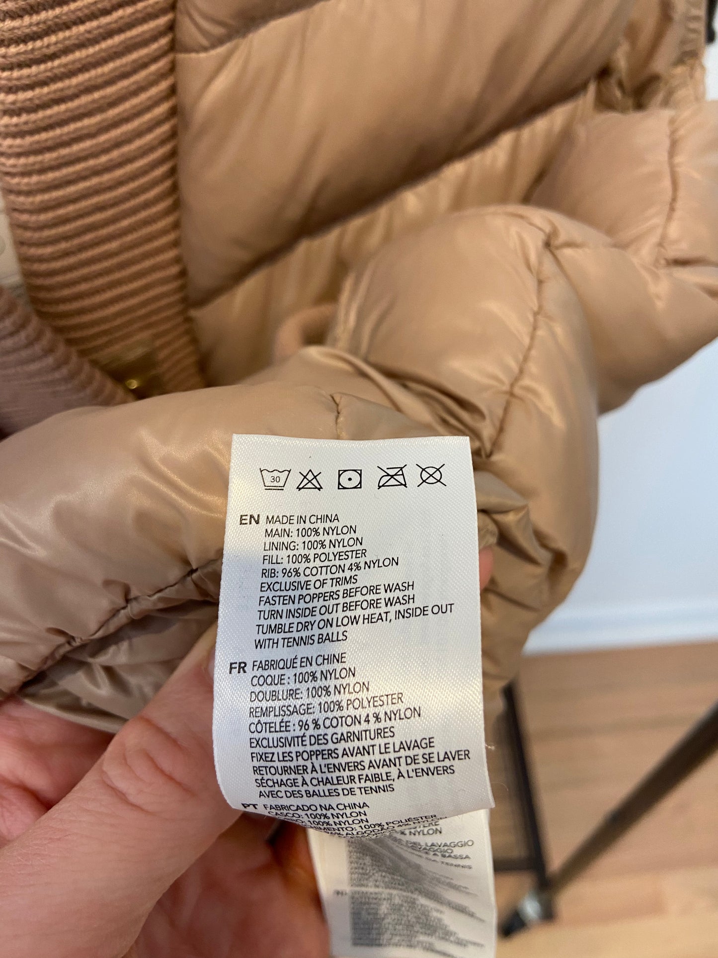 Varley Colwyn Combo Ribbed-Knit Trim Quilted Vest size