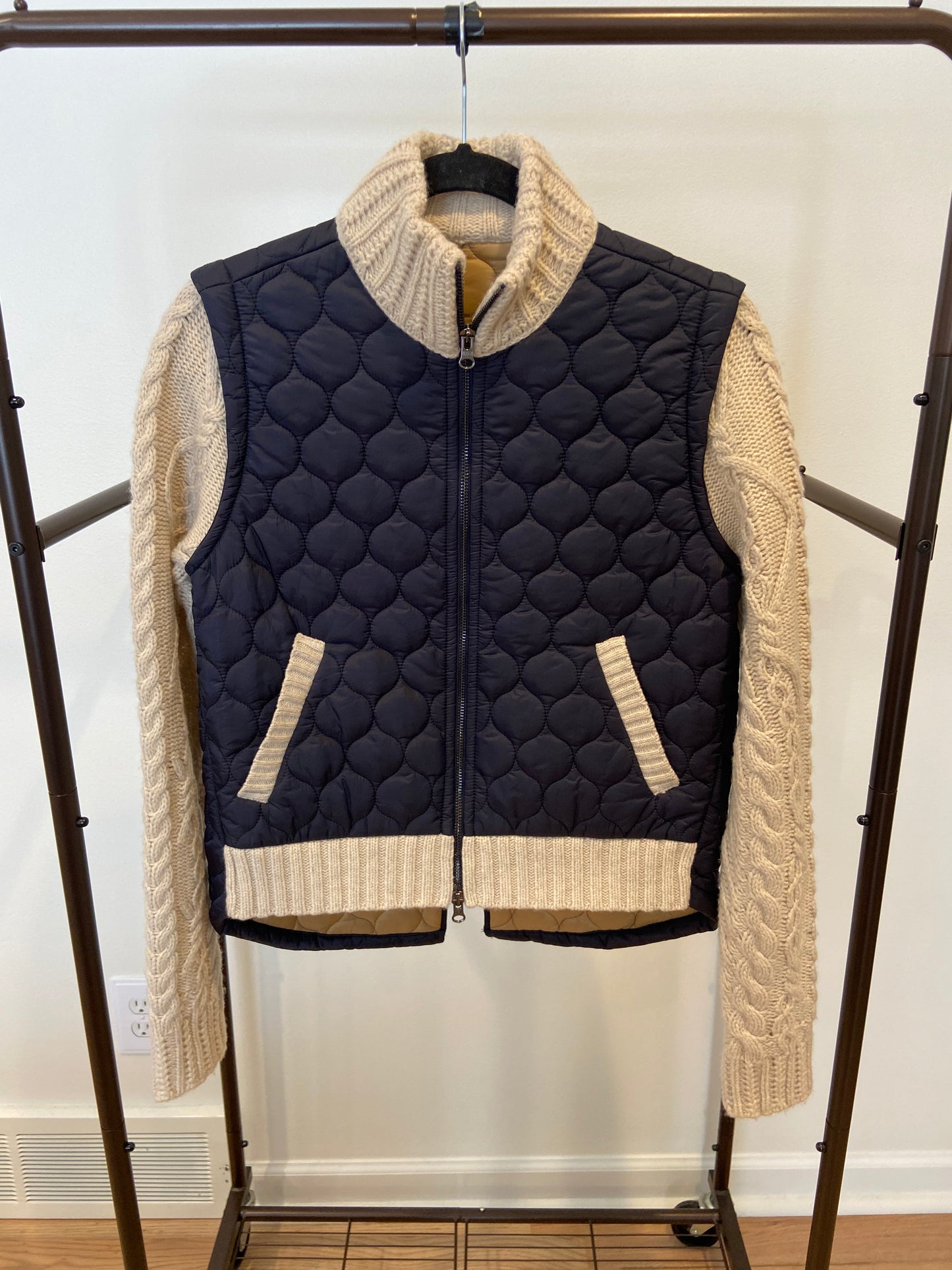 Veronica Beard Patra Mixed Media Quilted Jacket size S
