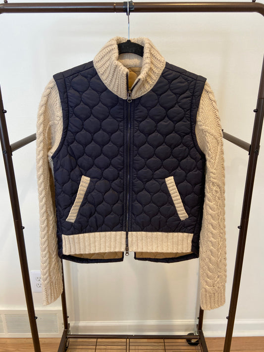 Veronica Beard Patra Mixed Media Quilted Jacket size S