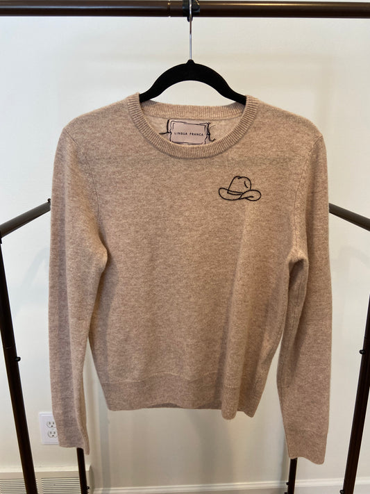 Lingua Franca Cashmere Crewneck Sweater size S
