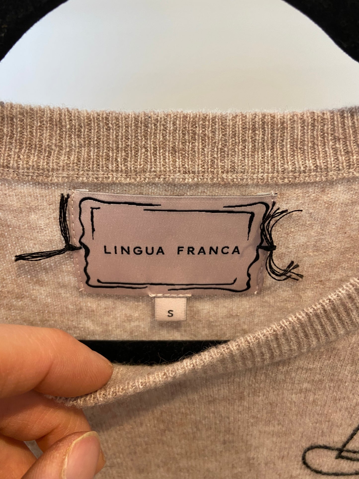 Lingua Franca Cashmere Crewneck Sweater size S