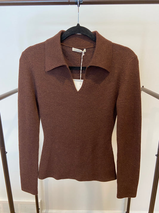Emilia Wickstead Ambrose Polo Collar Wool Sweater size M