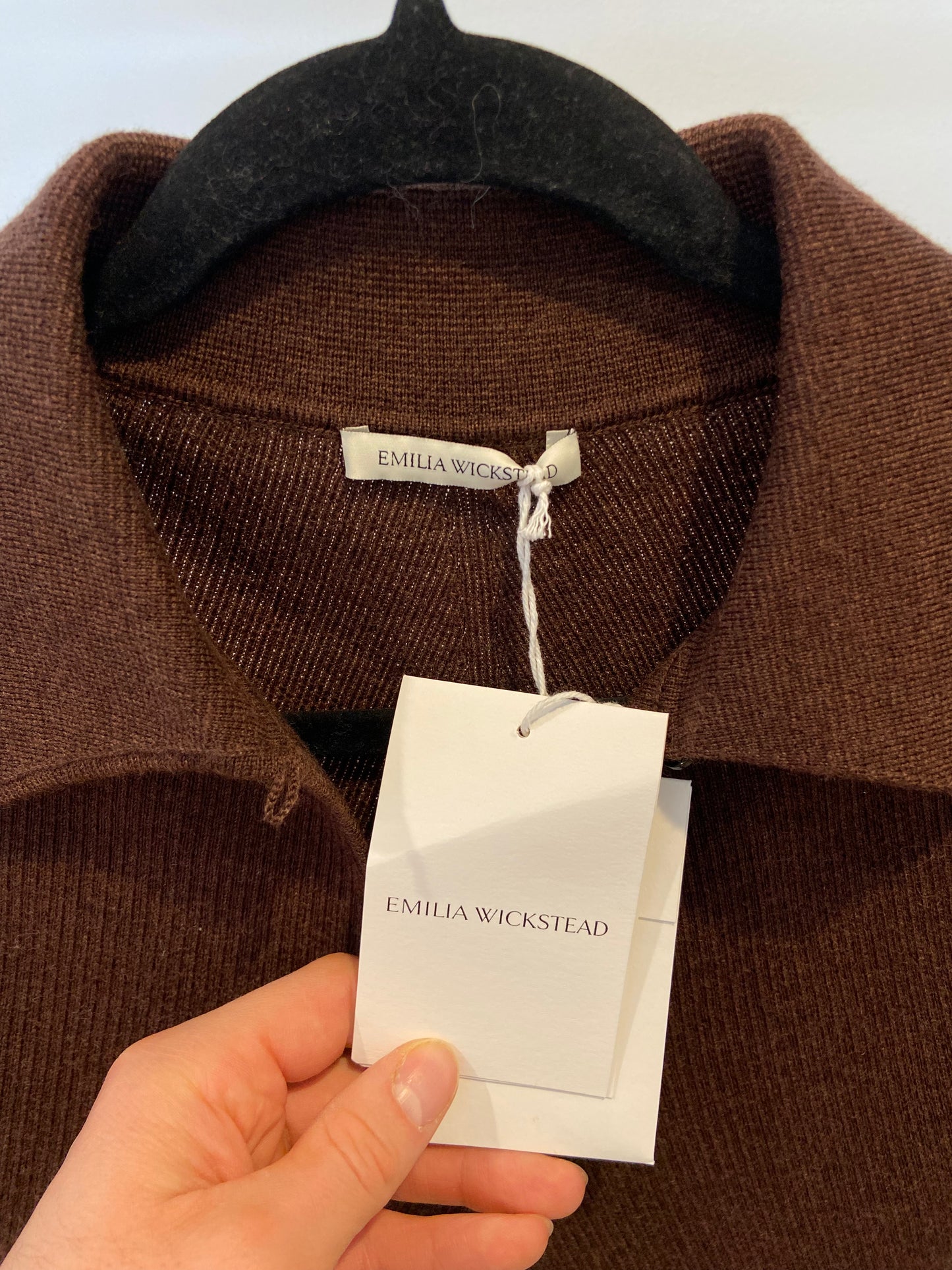 Emilia Wickstead Ambrose Polo Collar Wool Sweater size M