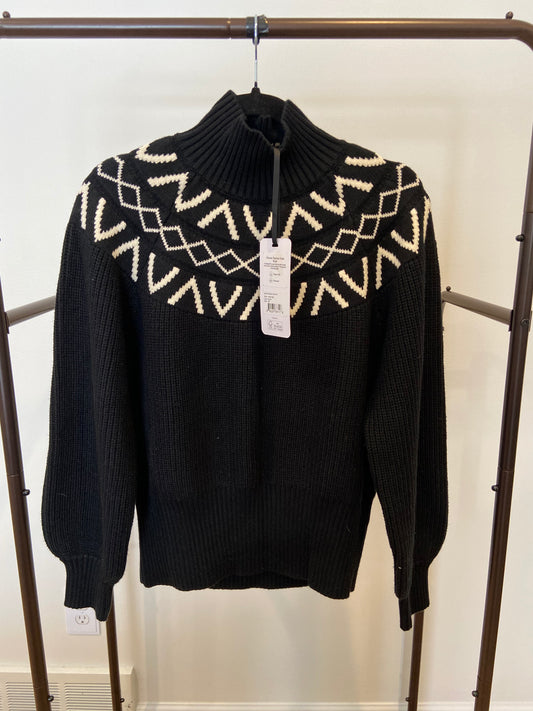 Varley Marcie Fair Isle Yoke Knit Sweater size XS