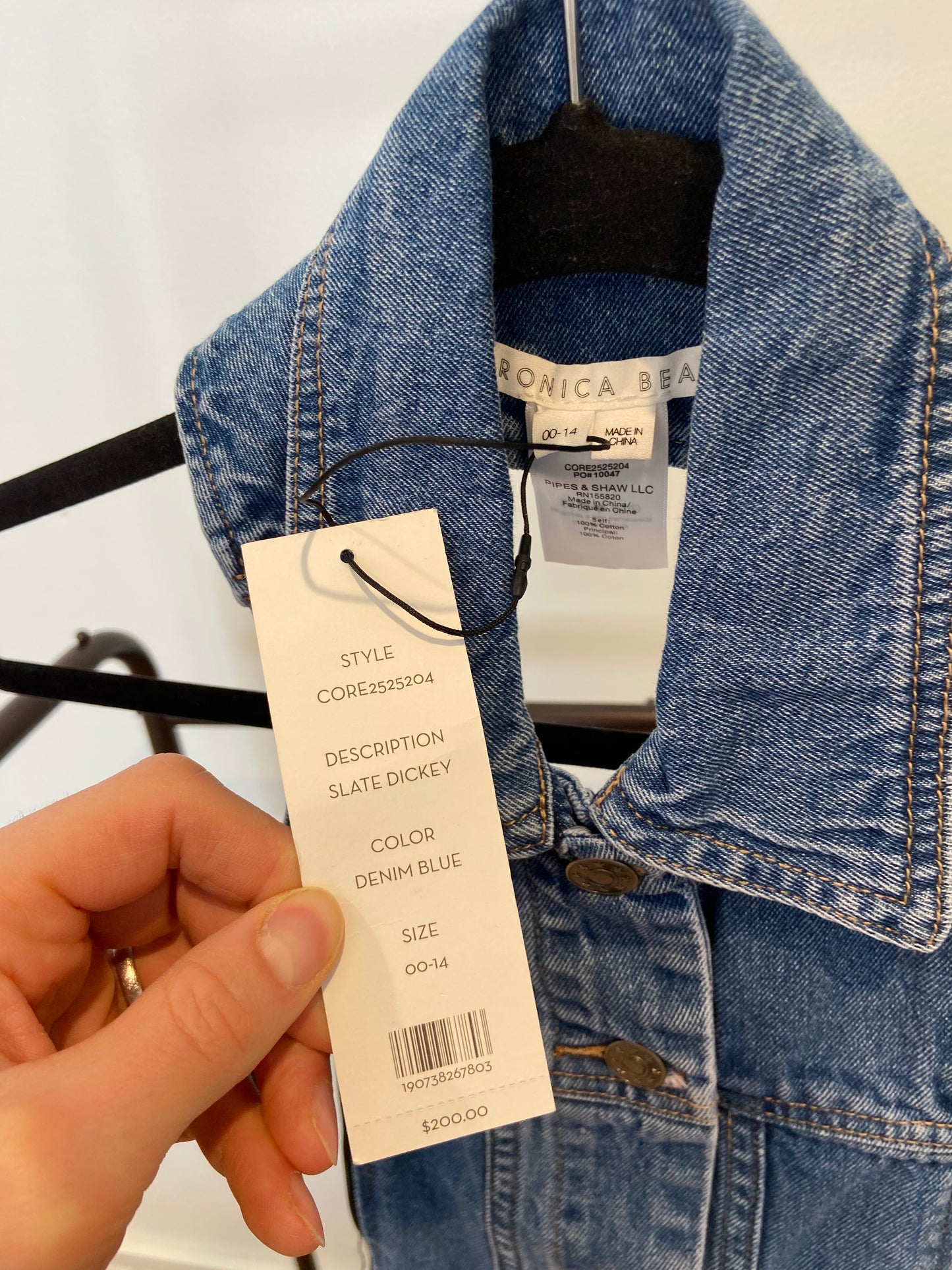 Veronica Beard Denim Dickey size 00-14