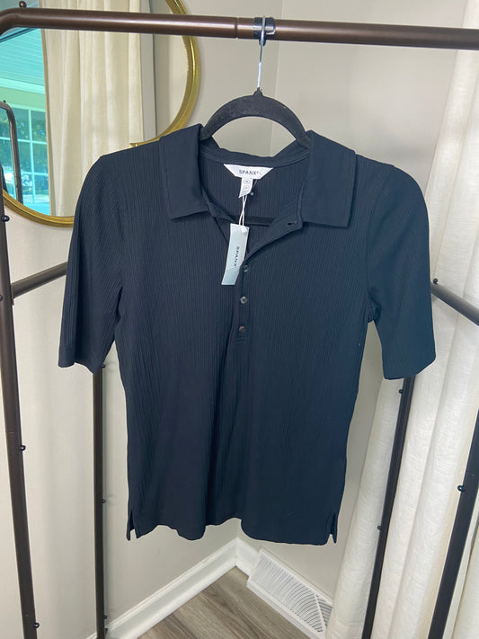 Spanx Rib Polo Top size M
