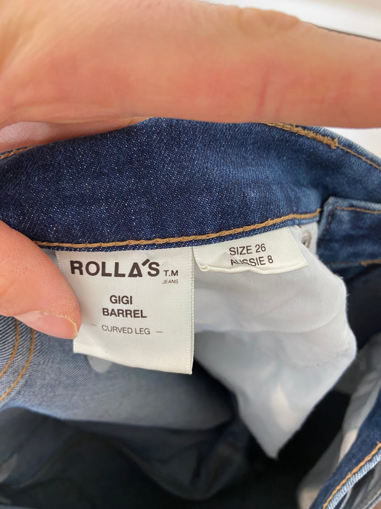 ROLLA'S Gigi Barrel Curved Leg Jeans size 26