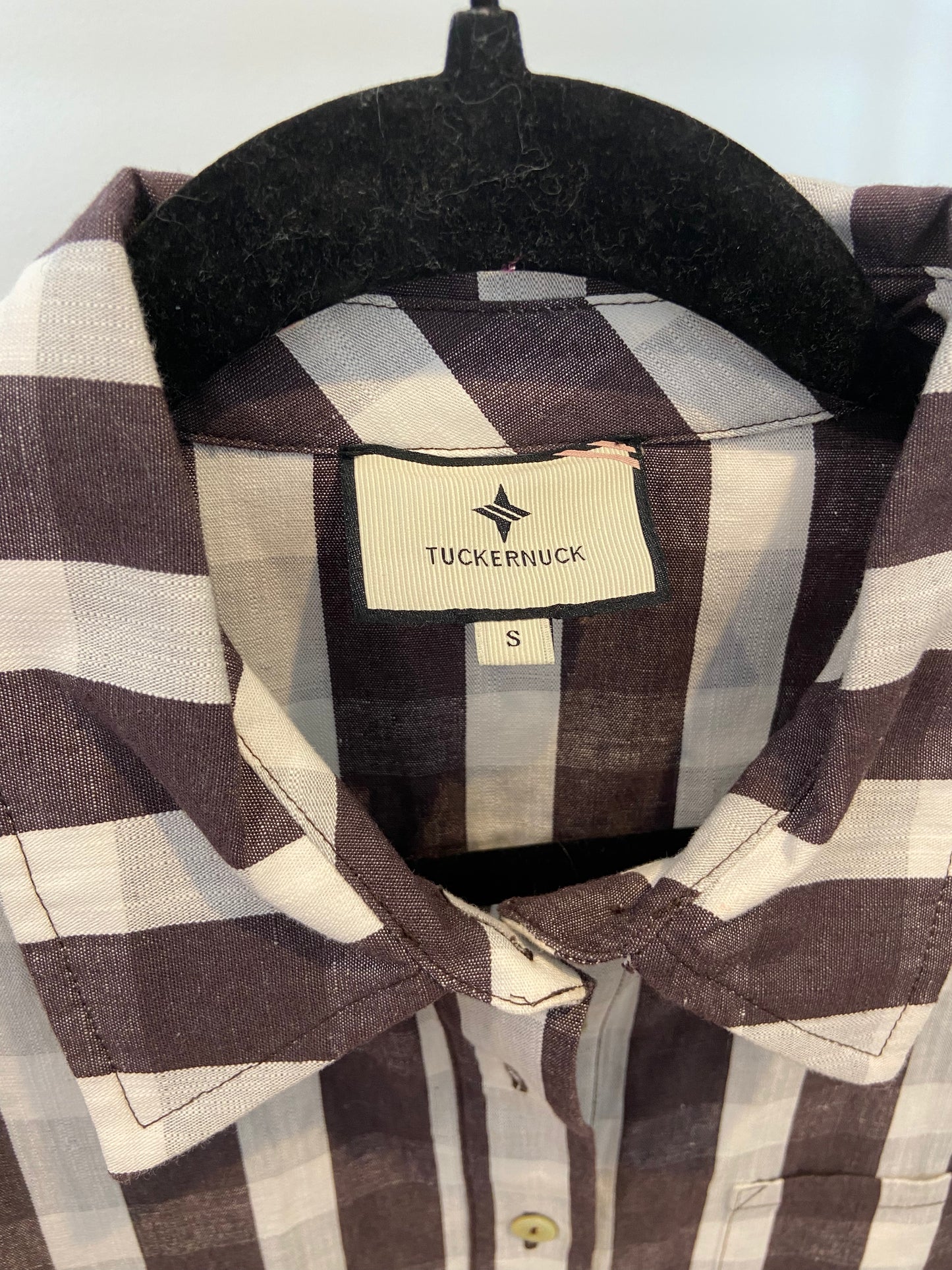 Tuckernuck Espresso Check Callahan Dress size S
